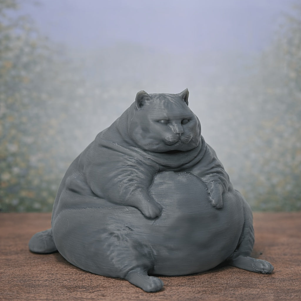 Tnessential Large Fat Cat a Useless Yet Necessary Statue Decoration 3D Decor