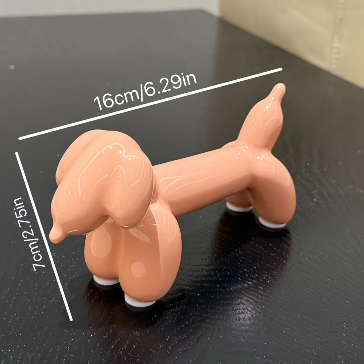 Tnessential Ceramic Dachshund Decoration 3D Decor