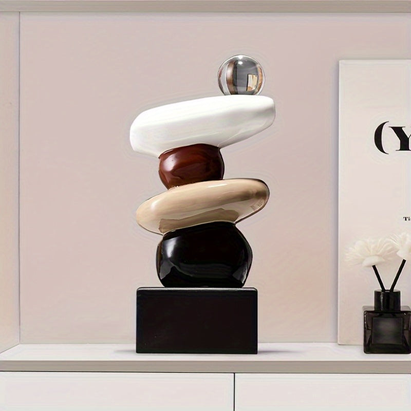 Tnessential Abstract Stone-shaped Statue Ornaments 3D Decor