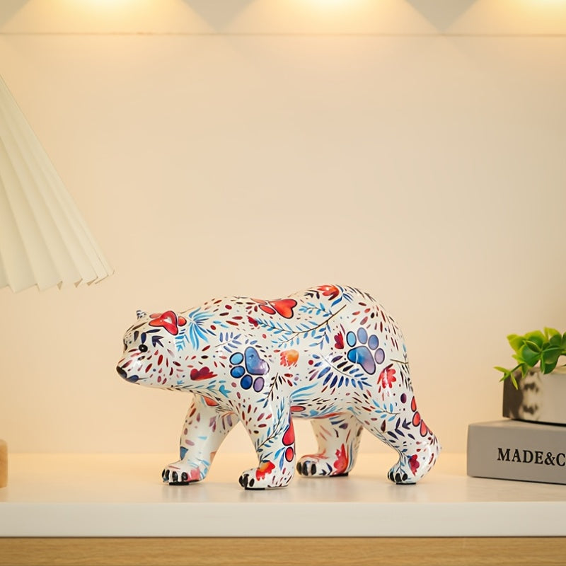 Tnessential Stylish Graffiti Bear Sculpture 3D Decor