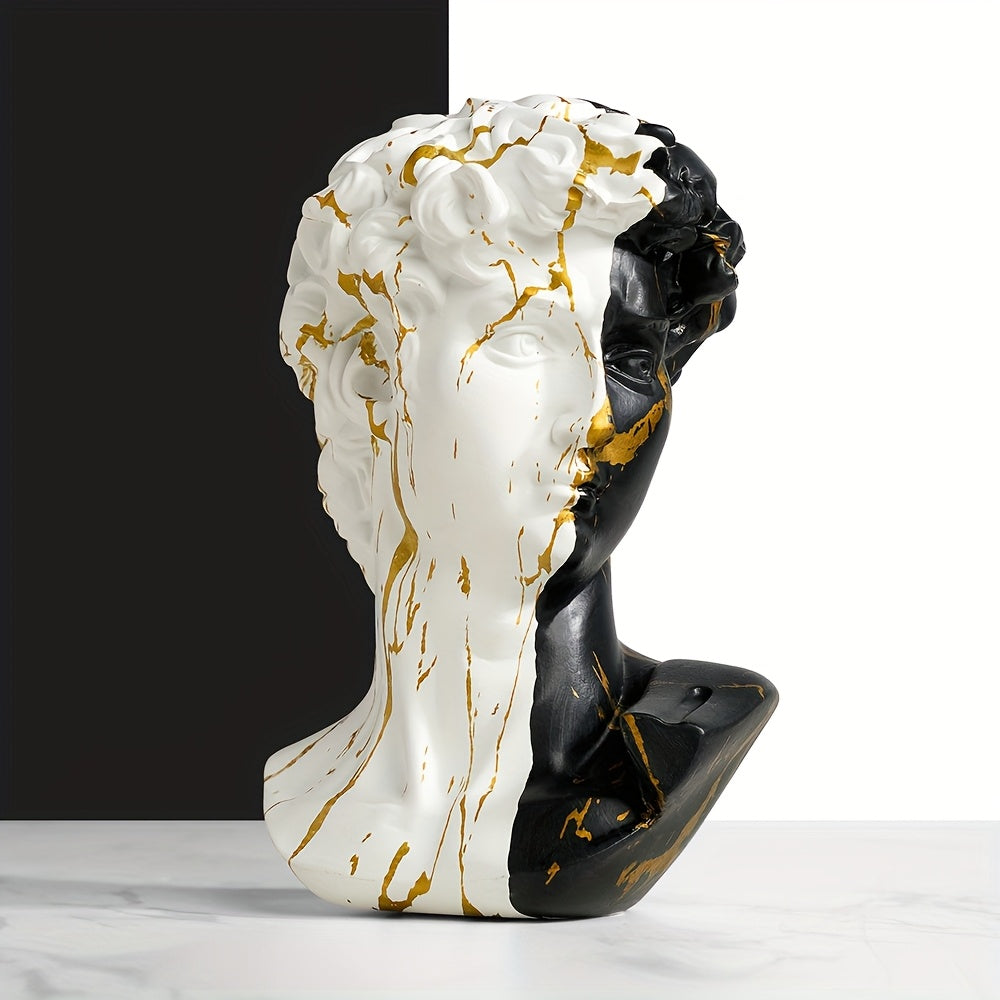 Tnessential Nordic David Figure Head Resin Sculpture 3D Decor
