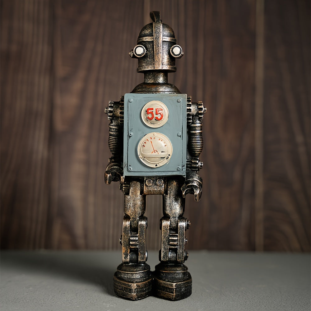 Tnessential American Retro Robot Model Ornament Home TV Cabinet Wine 3D Decor