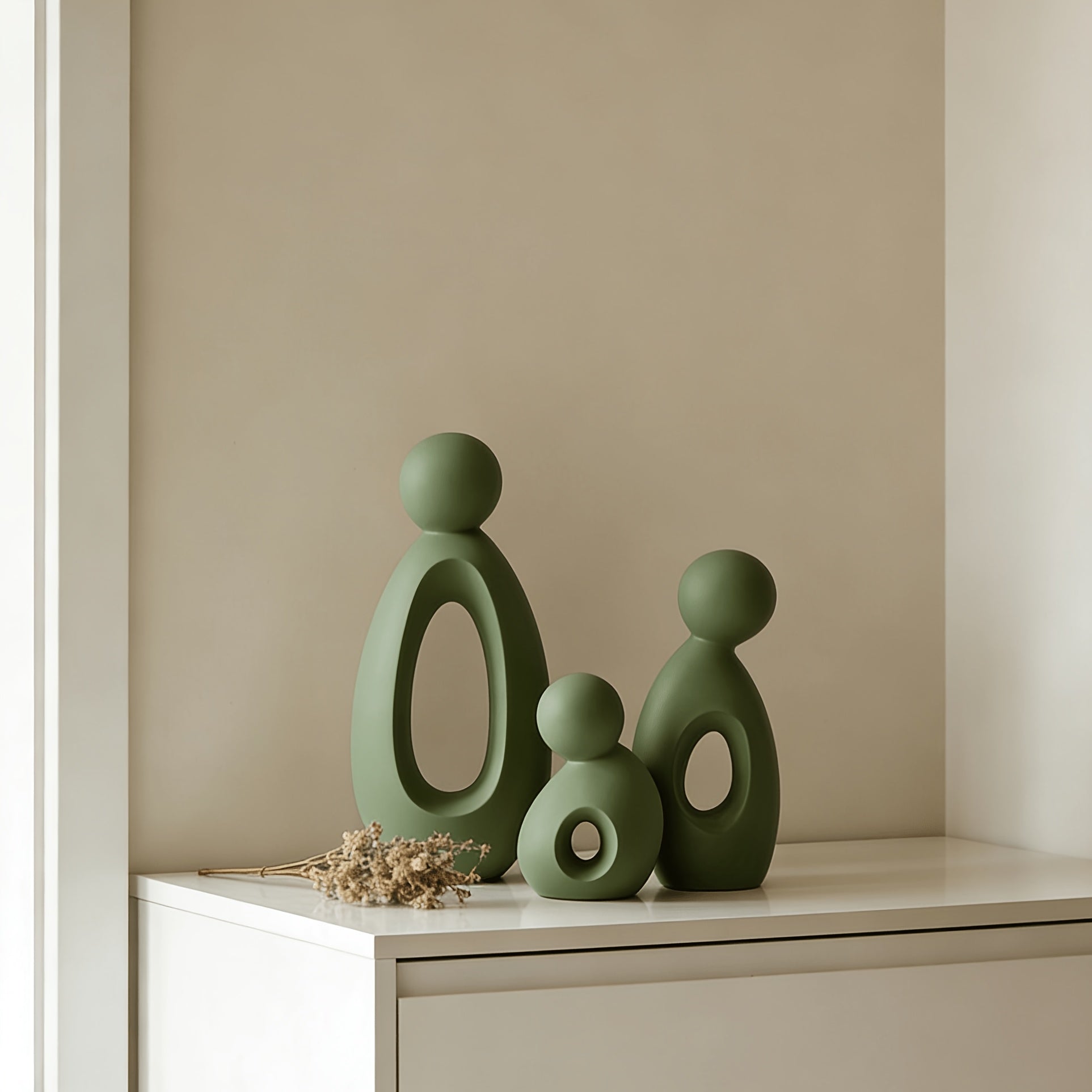 Tnessential Minimalist Modern Abstract Plastic Wall Sculptures & 3D Decor