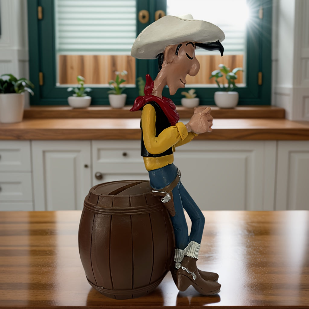 Tnessential Creative Cowboy Character Statue Ornament 3D Decor