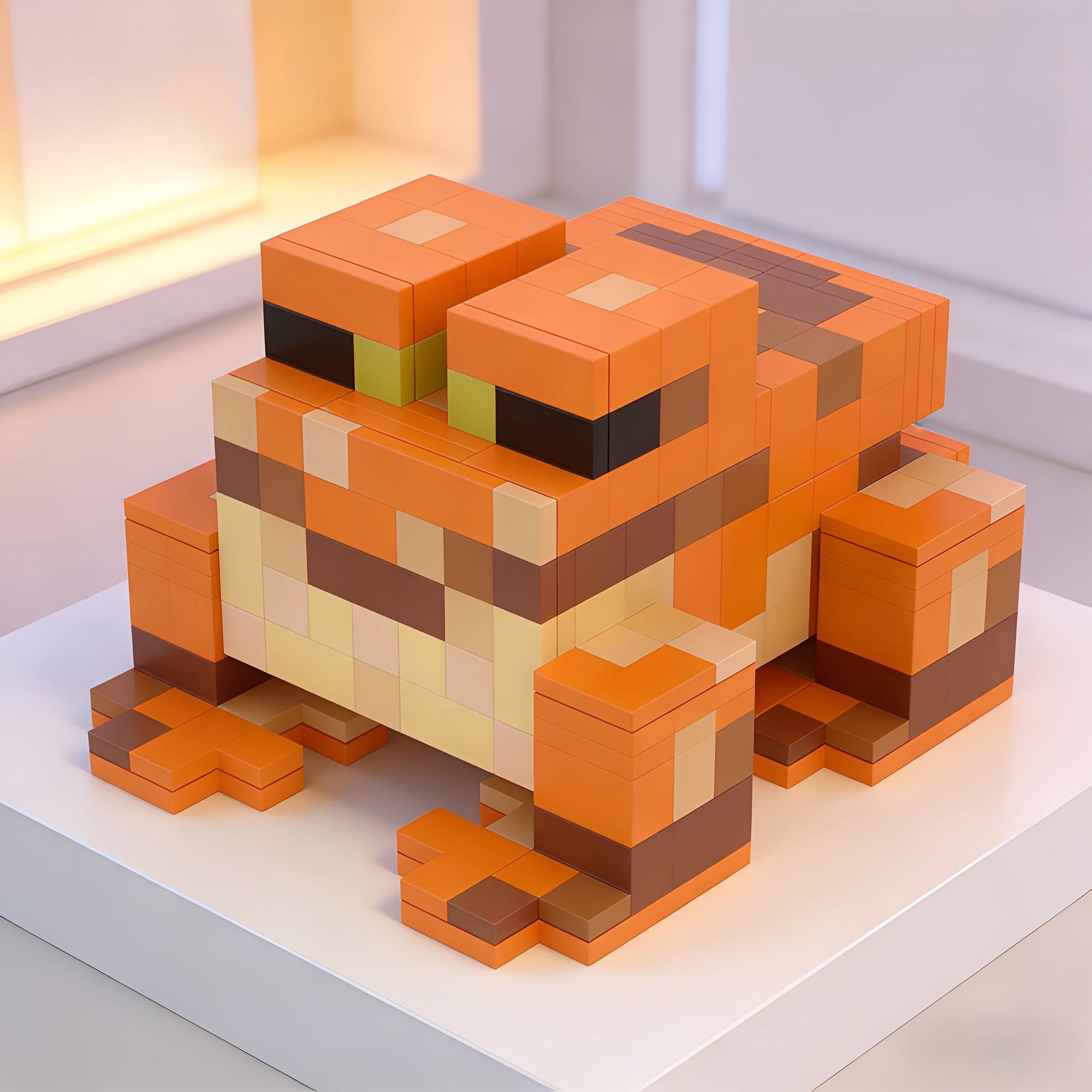 Tnessential Pixel Poseable Frog Building Set 3D Decor