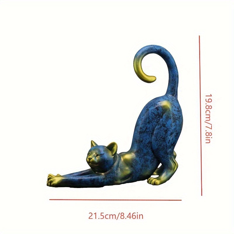 Tnessential Chic Modern Abstract Cat Figurine 3D Decor