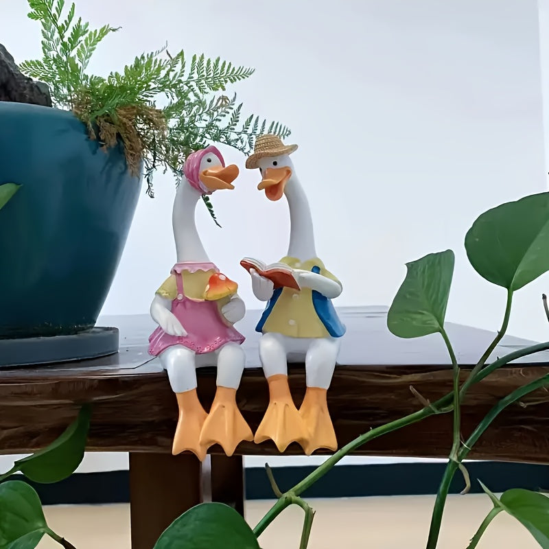 Tnessential Creative New Pair of Lovers Ducklings Outdoor Courtyard 3D Decor
