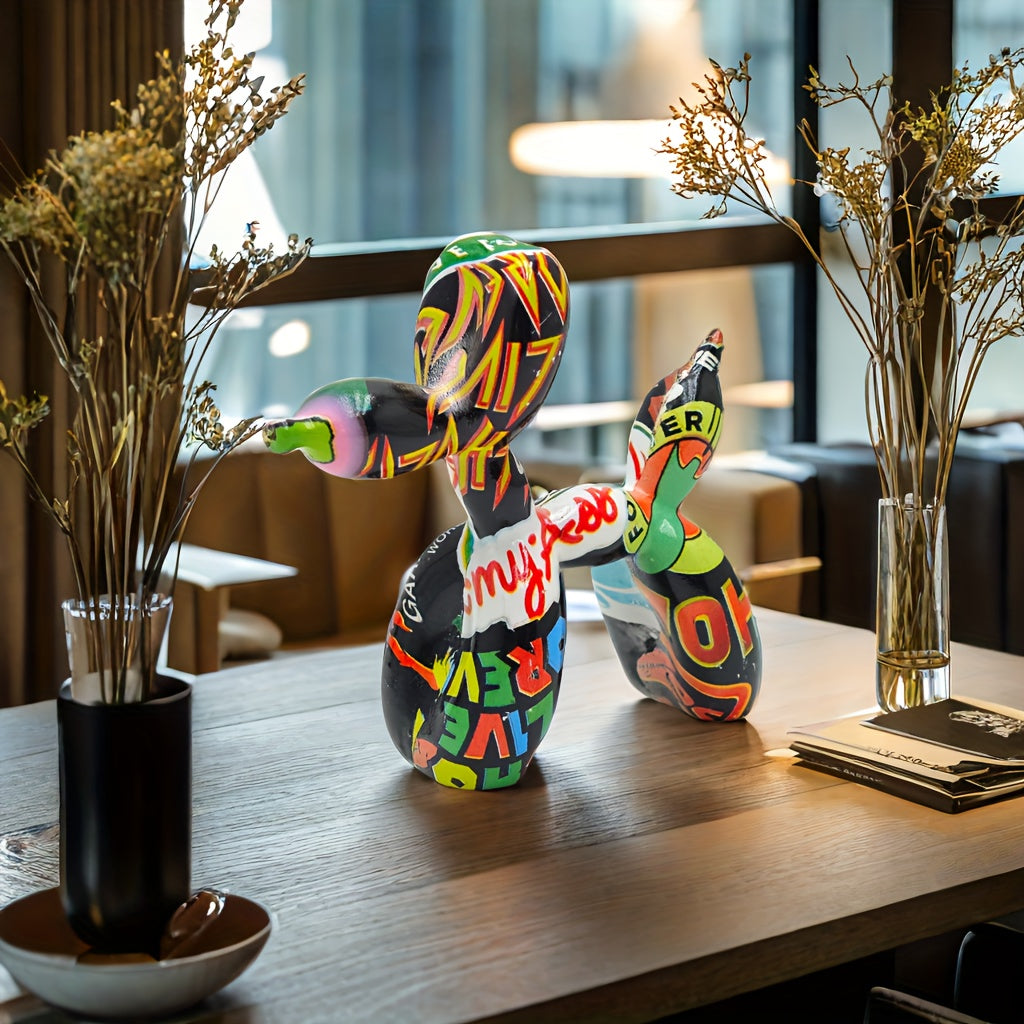 Tnessential Charming Balloon Dog Sculpture 3D Decor