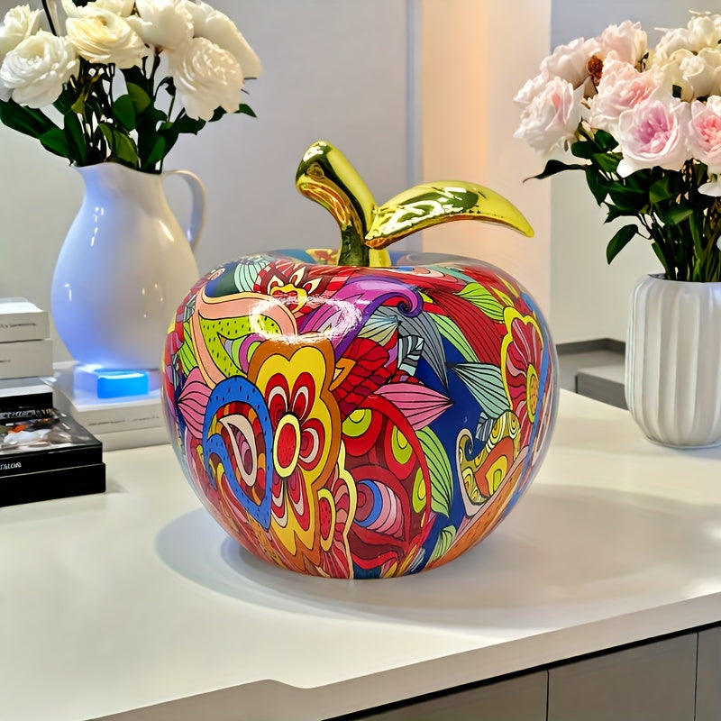 Tnessential Modern Resin Fruit Sculpture in the Shape of an Apple 3D Decor