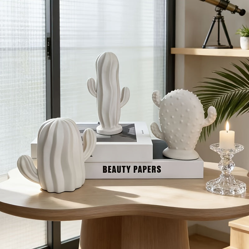 Tnessential Ceramic Cactus Decor 3D Decor
