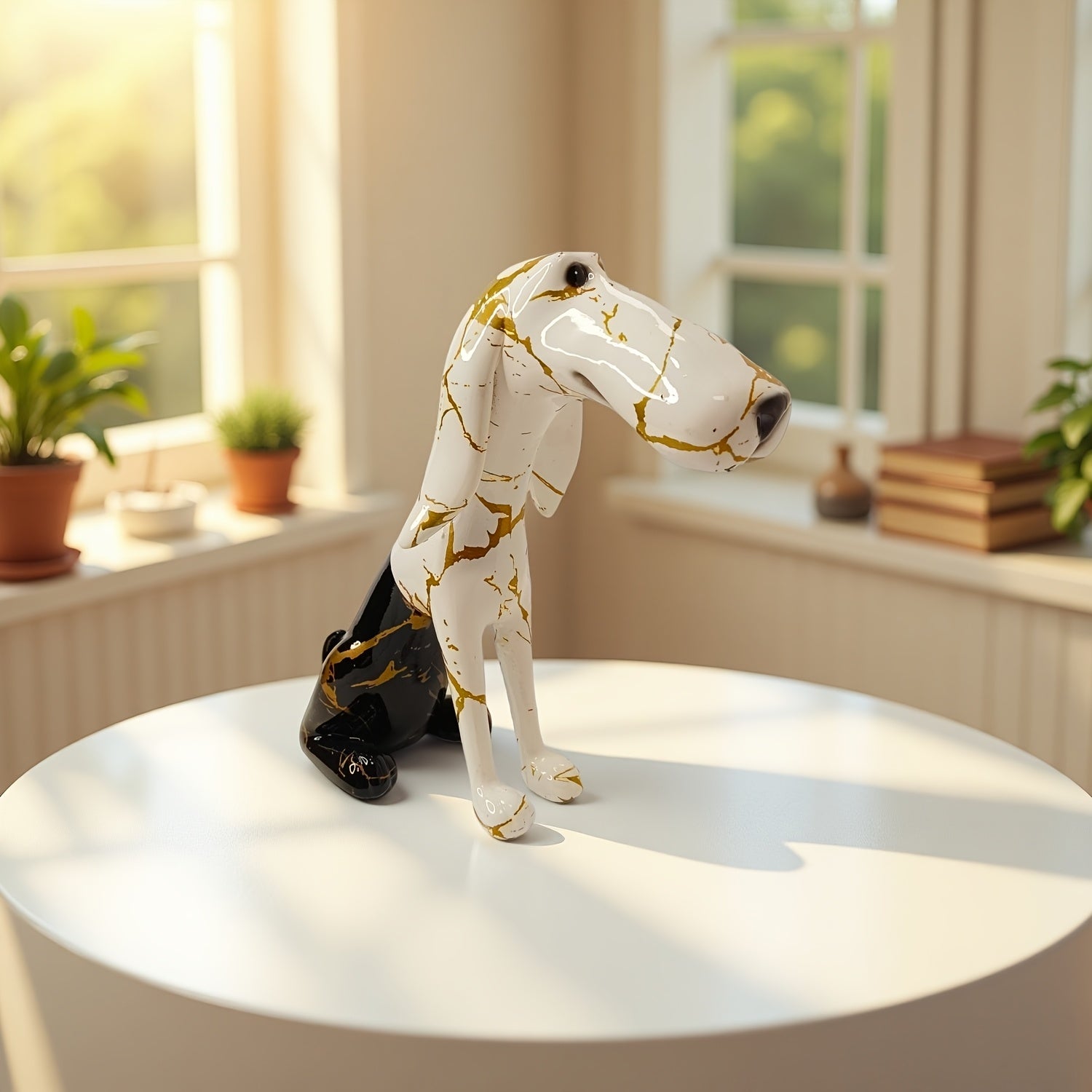 Tnessential Creative White Big-mouthed Dachshund 3D Decor