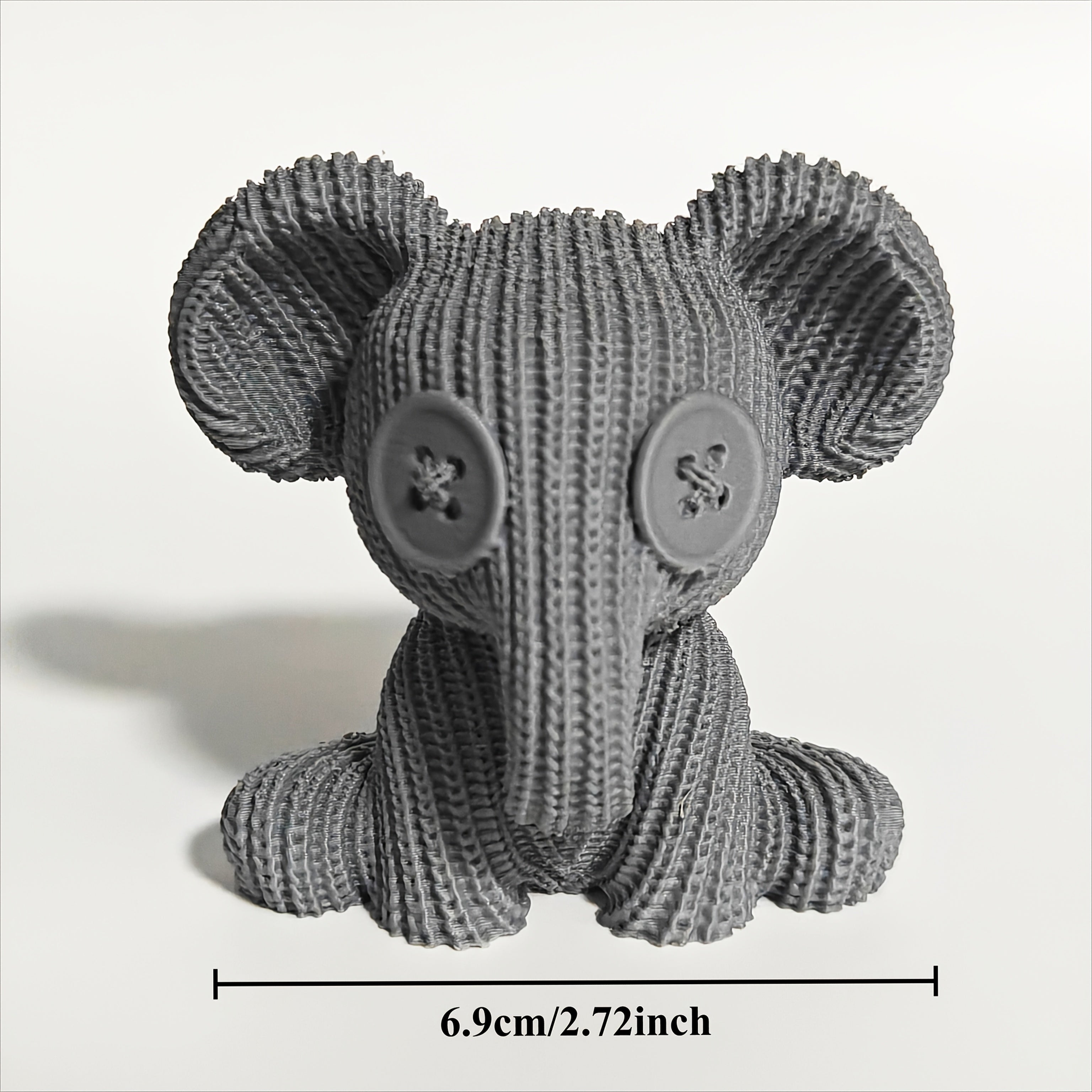 Tnessential Collectible Figurines Modern Mini Elephant Figurine with 3D Decor