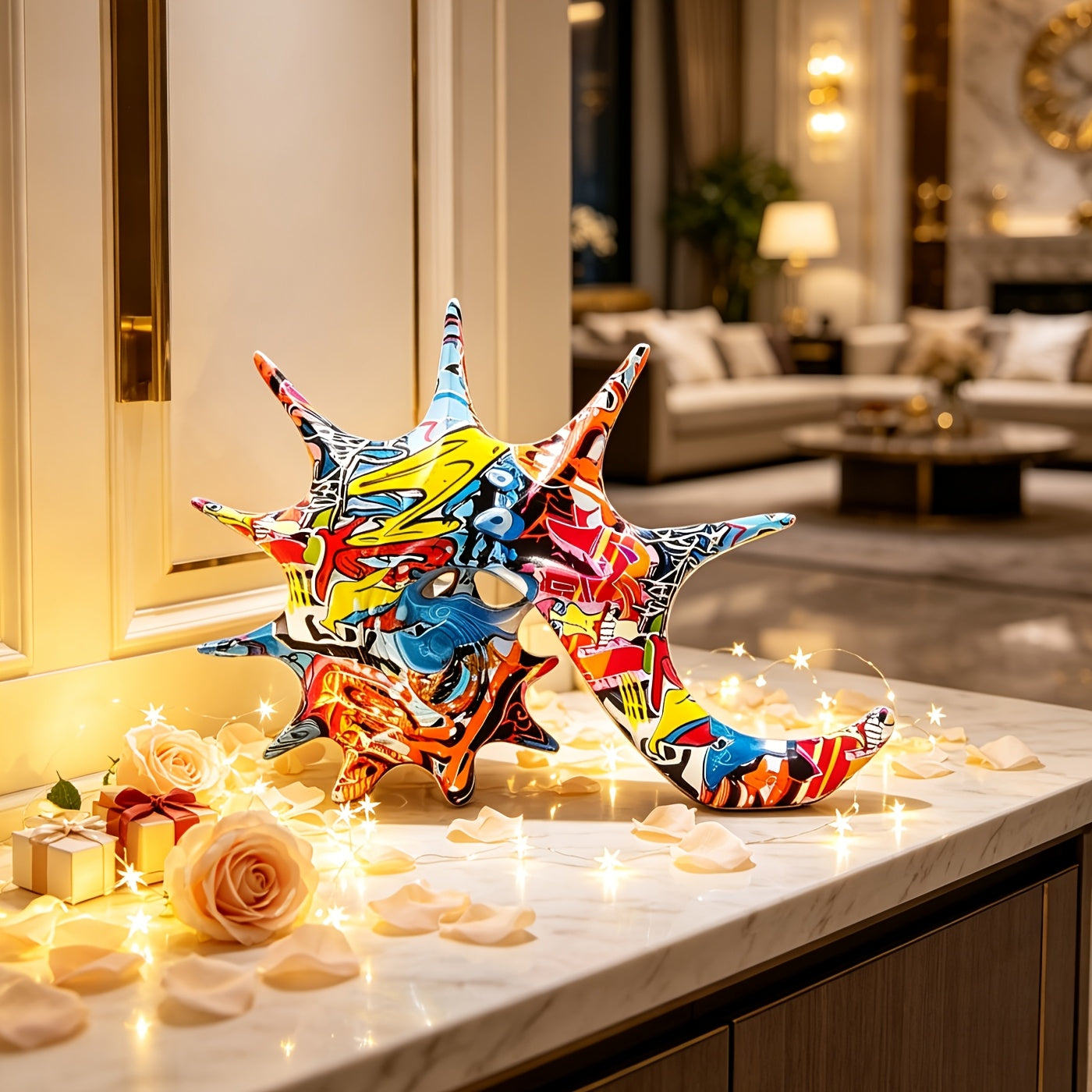Tnessential Creative Geometric Aesthetic Classic Seashell Decorative 3D Decor