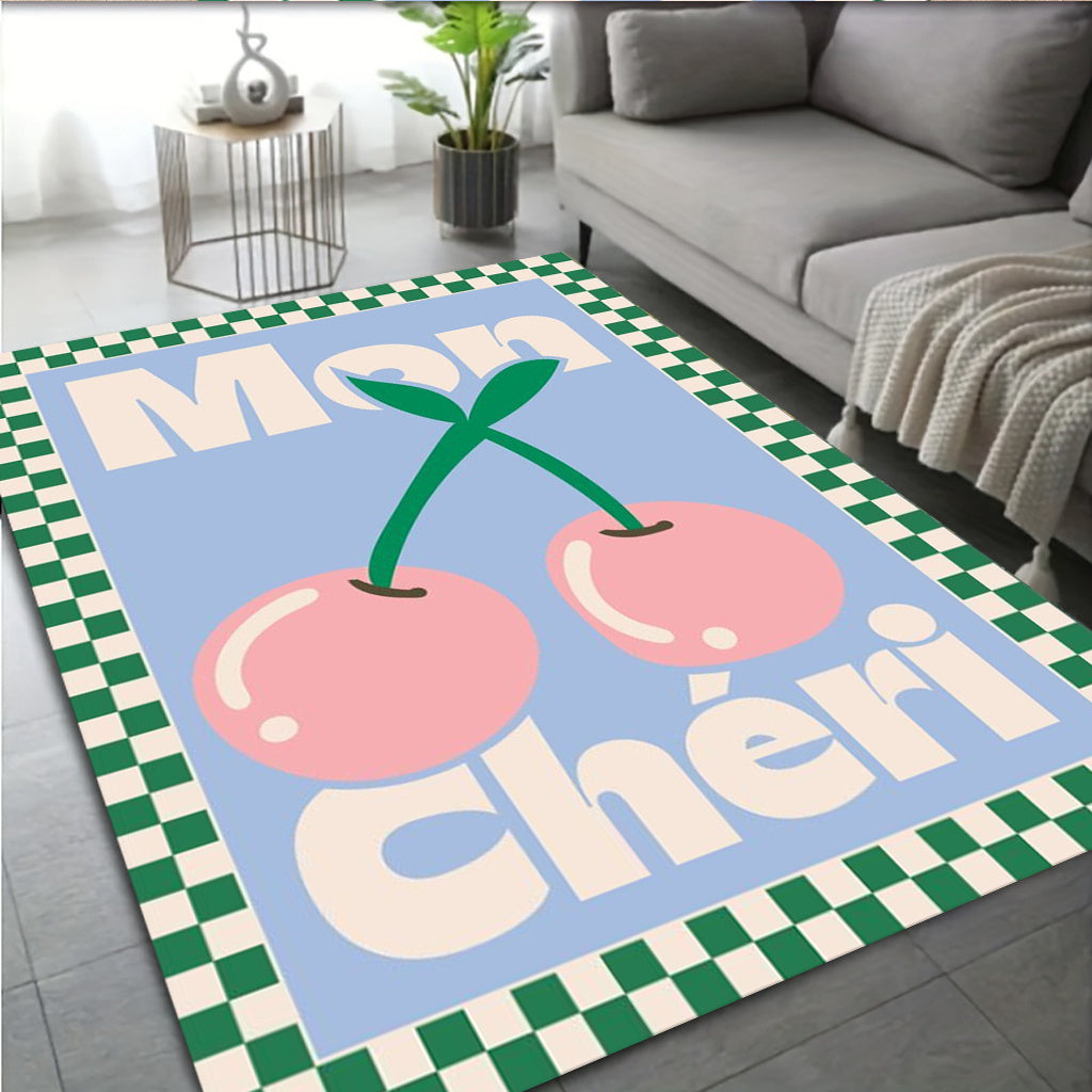 PINK CHECKERED RUG view 6