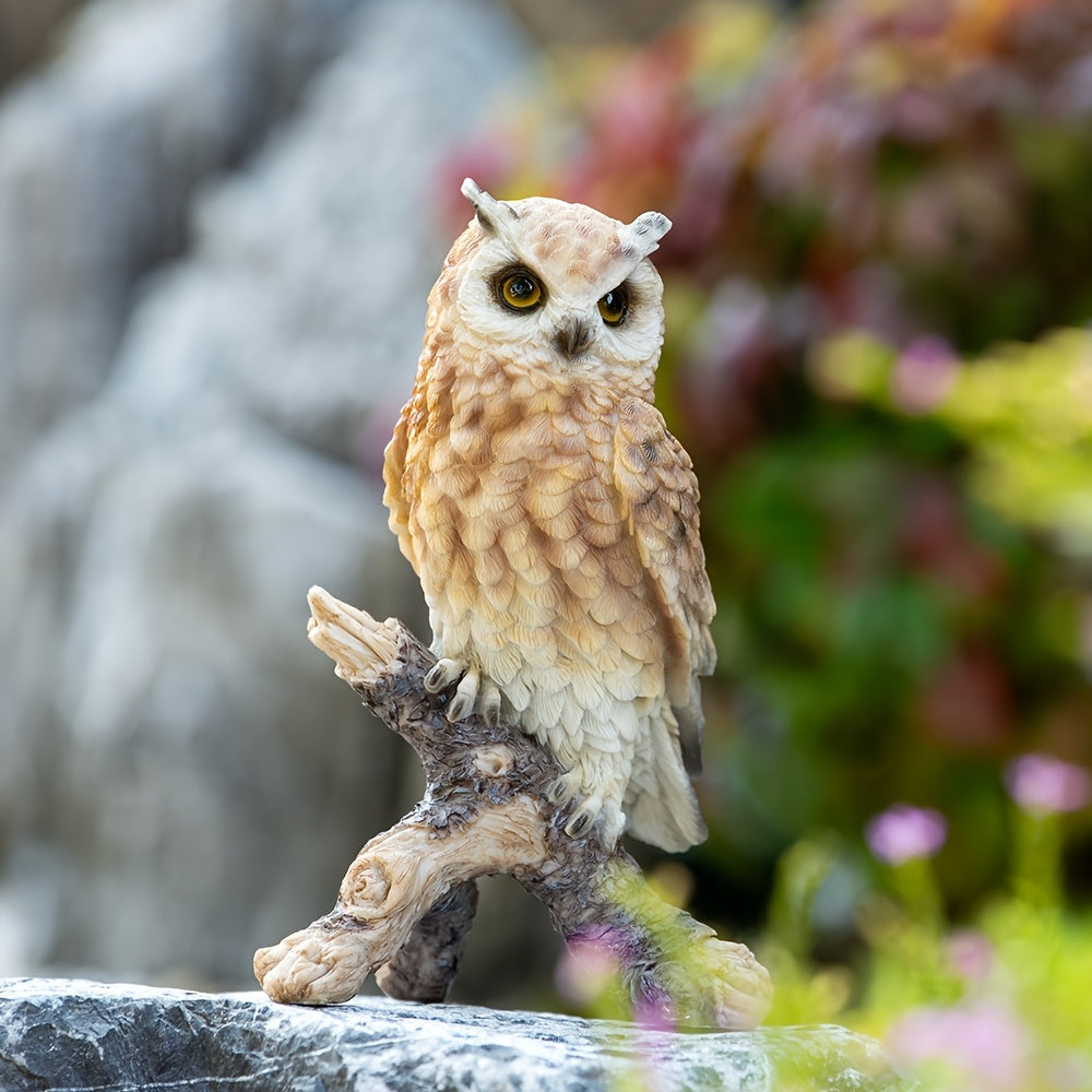 Tnessential Realistic Garden Owl Statue 3D Decor