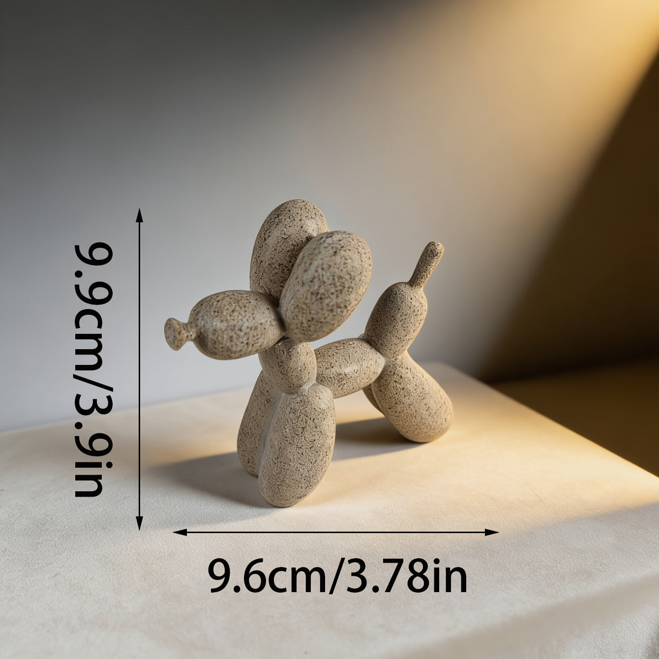 Tnessential Sand-textured Balloon Dog Decoration Ornament 3D Decor