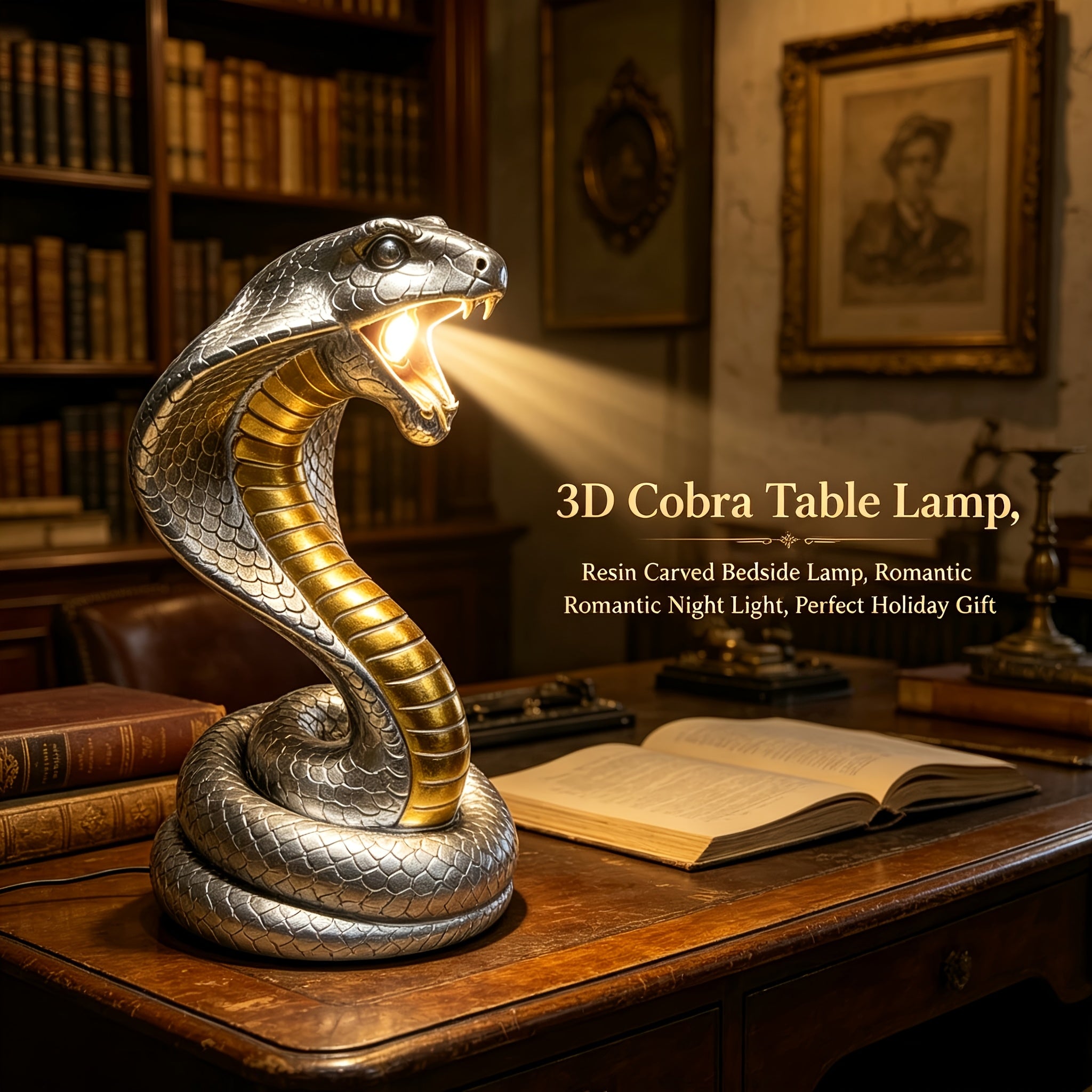 Tnessential Unique LED Serpentine Sculpture Lamp 3D Decor