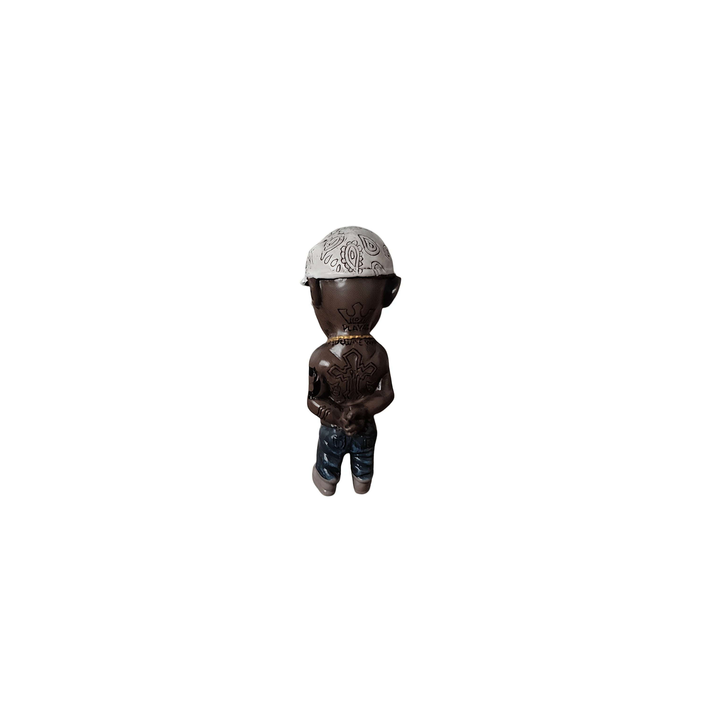 Tnessential New and Old Culture Rapper Street Art Black Rap Star Resin 3D Decor