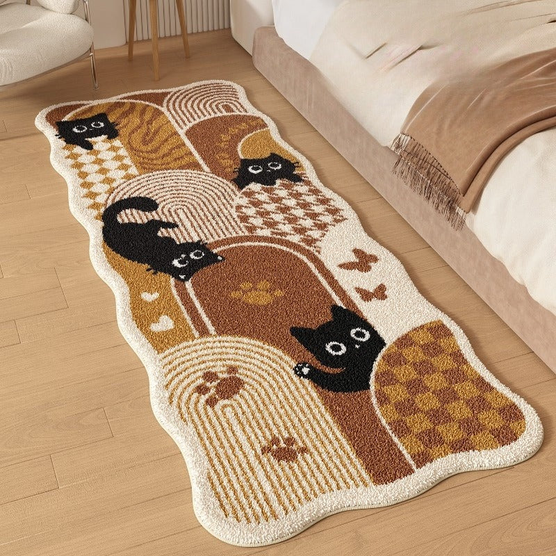 CREAM CAT RUG view 3