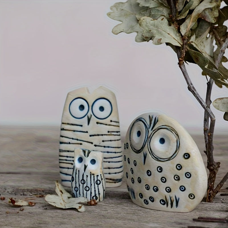 Tnessential Owl Gift Animal Statues Fun Owl Decorations Bird Art 3D Decor