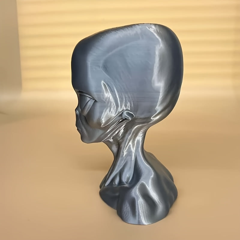 Tnessential Alien Bust Sculpture Statue 3D Decor