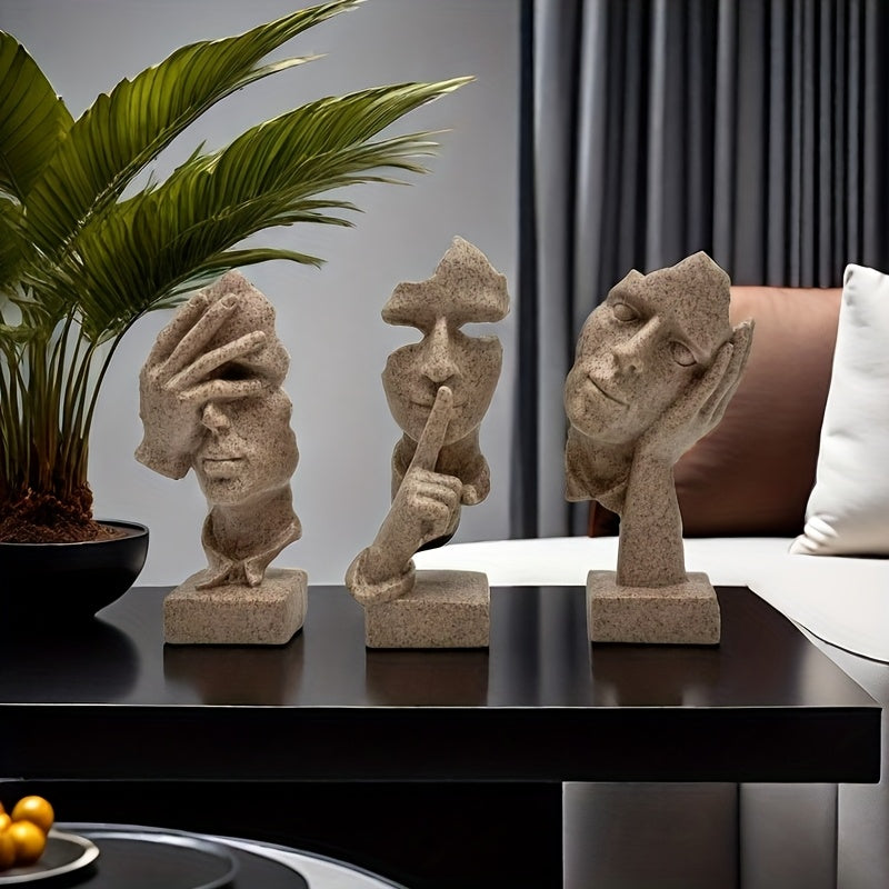 Tnessential European Handicraft Decoration Simple Abstract Character 3D Decor