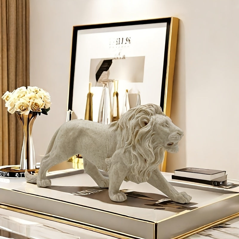 Tnessential Majestic Walking Lion Statue 3D Decor