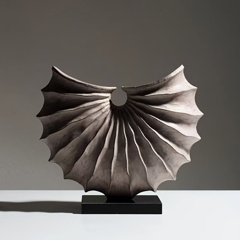 Tnessential Modern Geometric Shell Sculpture 3D Decor