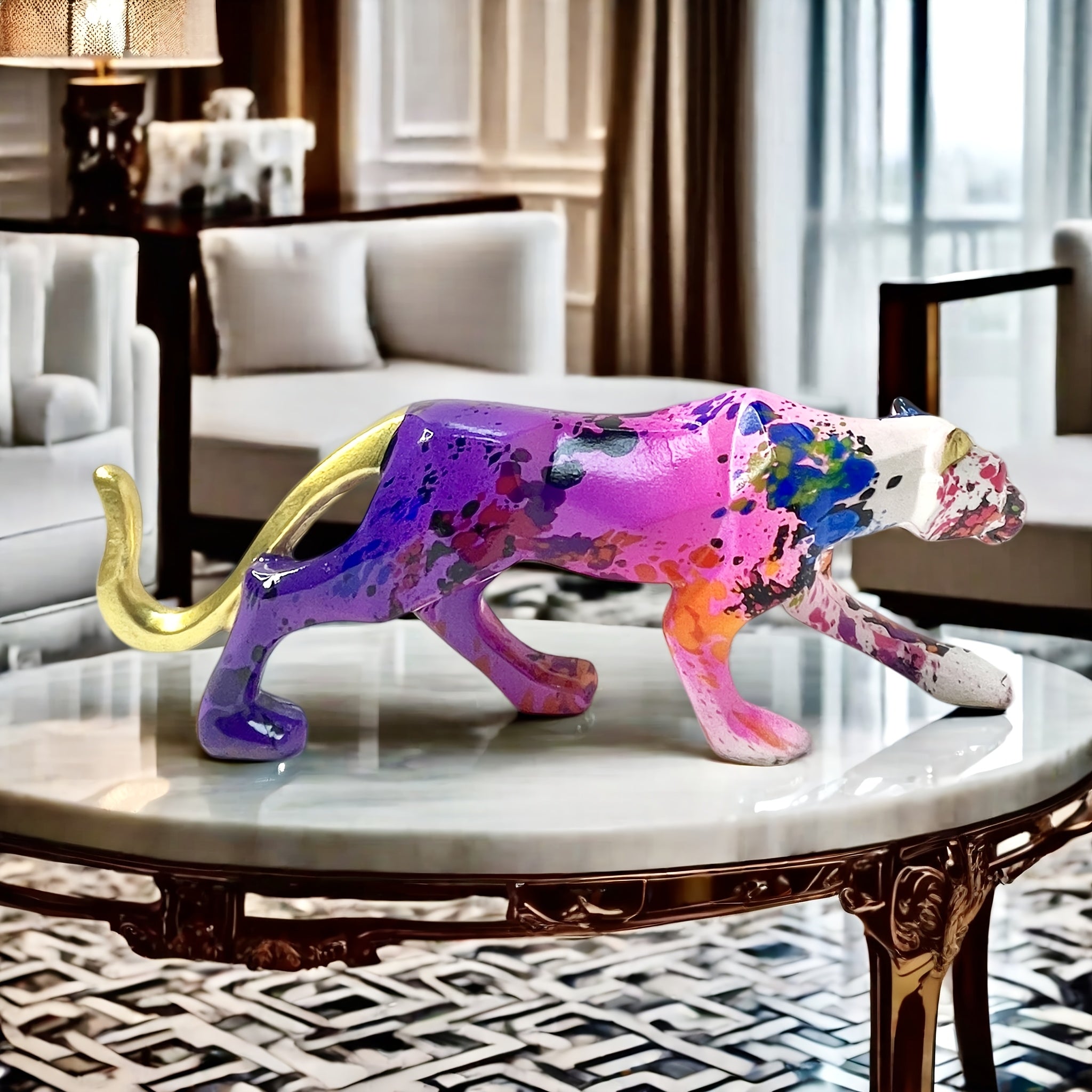 Tnessential Gradual Pink Purple Leopard 3D Decor