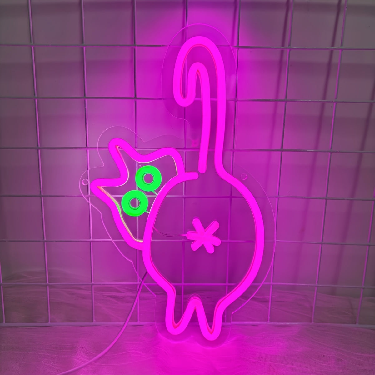 Tnessential Cat Butt Neon Sign Light for Wall Decor USB Powered Gaming 3D Decor