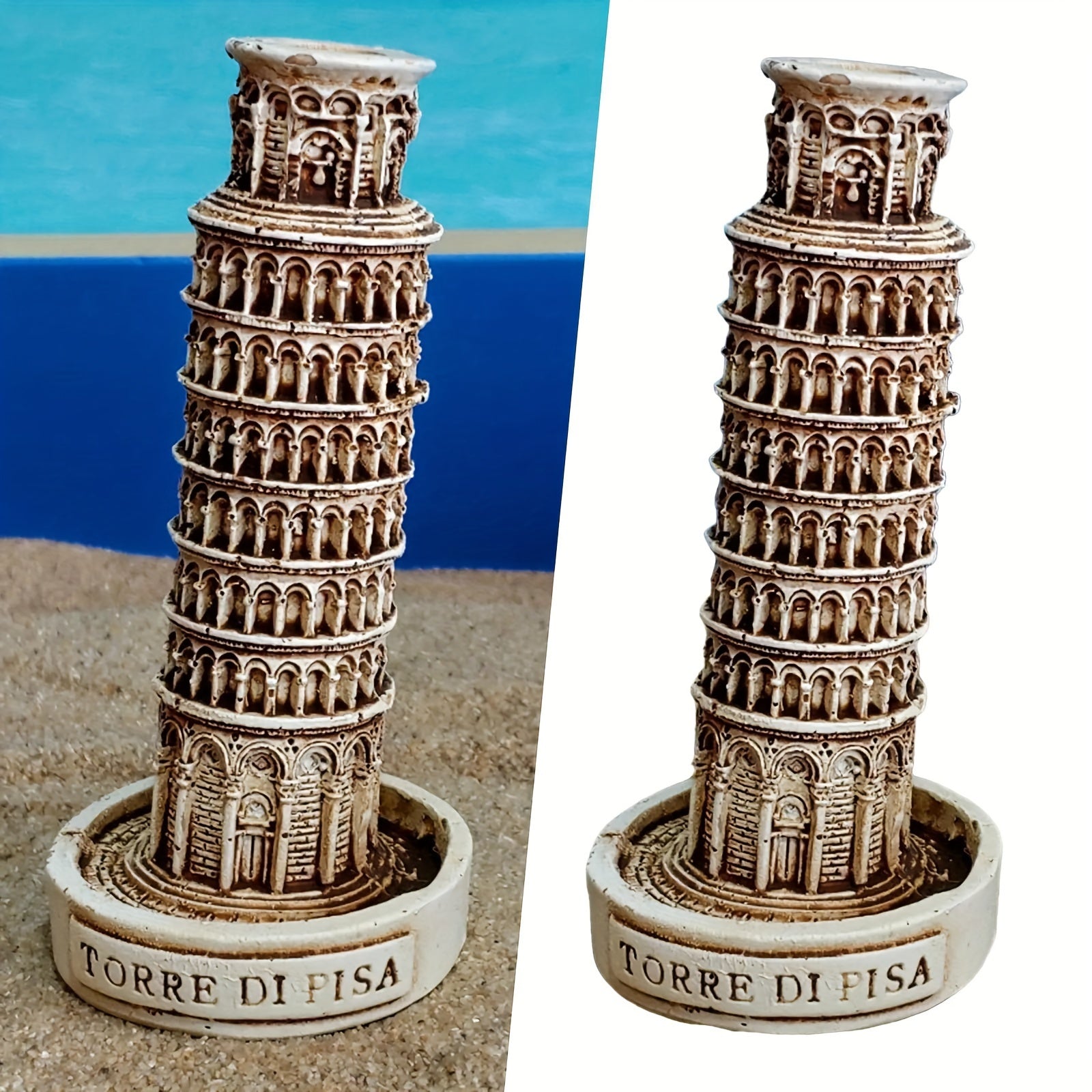Tnessential Leaning Tower of Pisa Decorative Ornament Italian Leaning 3D Decor