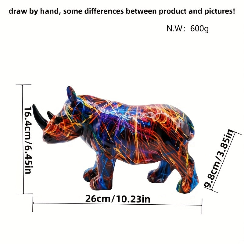 Tnessential Colorful Animal Rhinoceros Ation 3D Decor