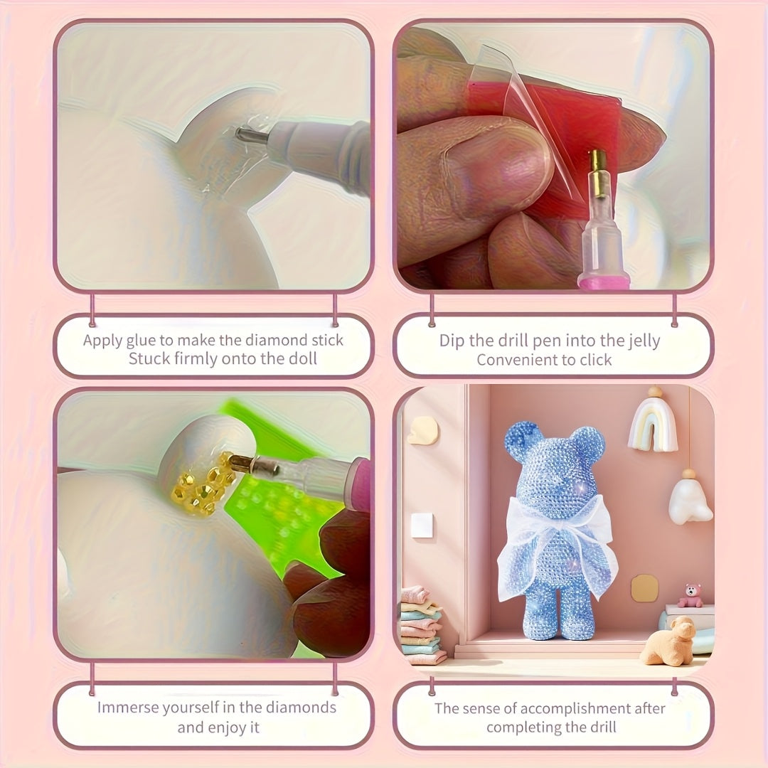 Tnessential Three-dimensional Model Kit Cute Red and Cute Bear 3D Decor