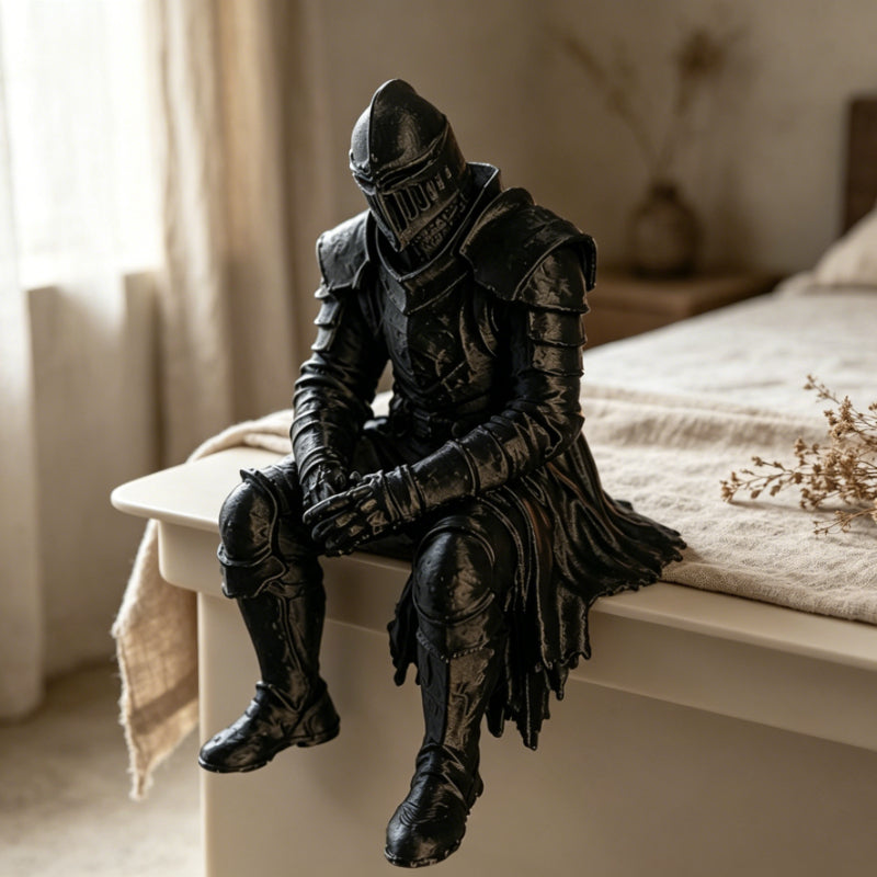 Tnessential Dark Gothic Knight Figurine 3D Decor