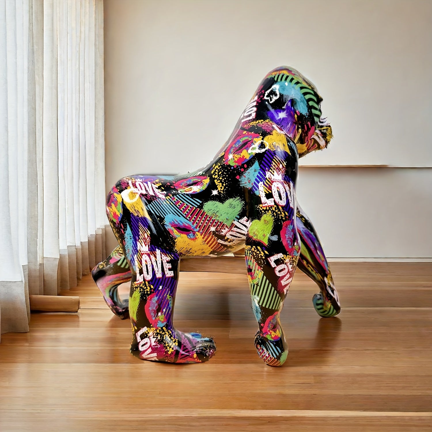Tnessential Graffiti Gorilla Ornament 3D Decor