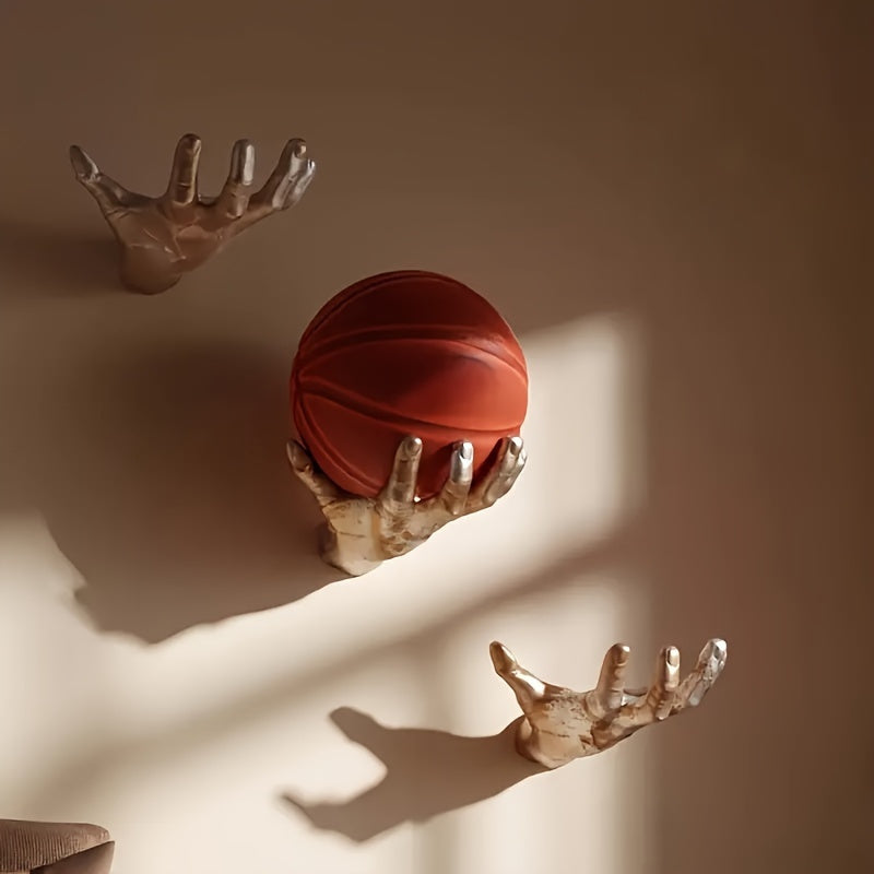Tnessential Wall-mounted Sports Ball Display Rack 3D Decor