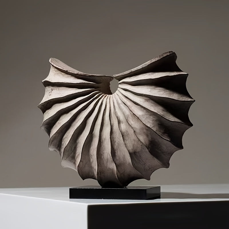 Tnessential Modern Geometric Shell Sculpture 3D Decor