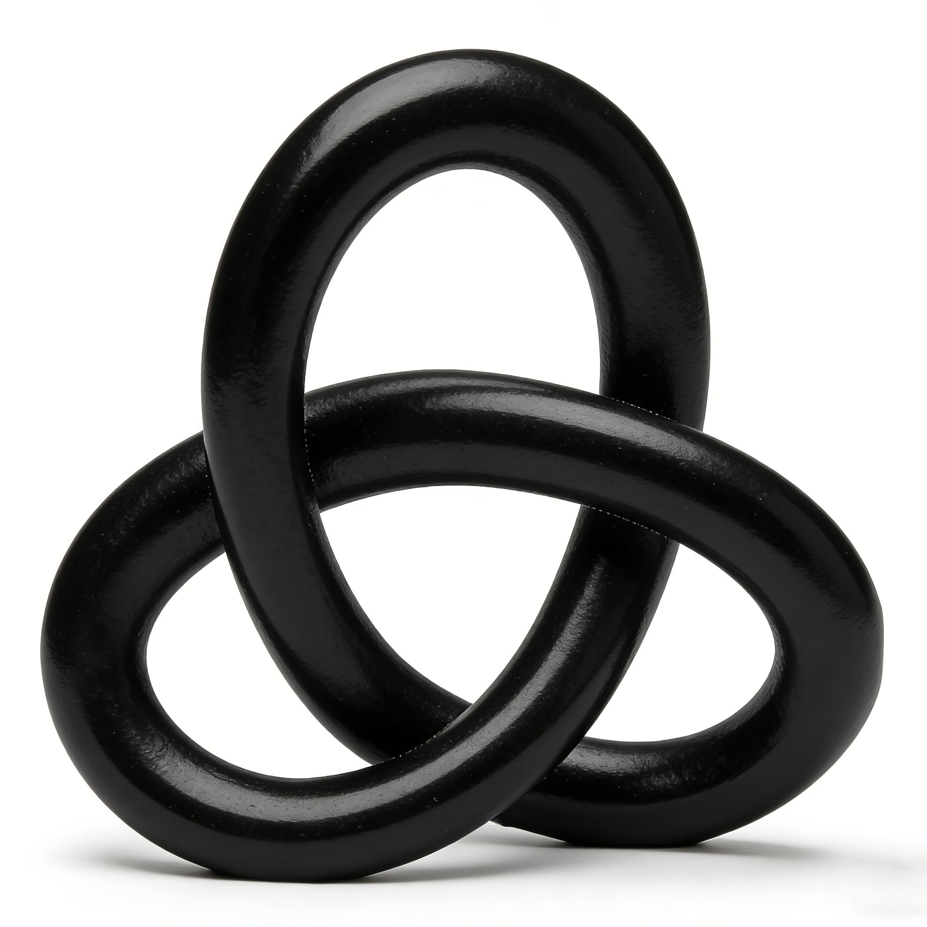Tnessential Elegant Triquetra Knot Sculpture: Modern Abstract 3D Decor