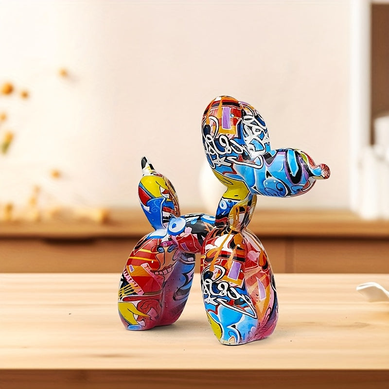 Tnessential Colored Balloon Dog Resin Statue 3D Decor
