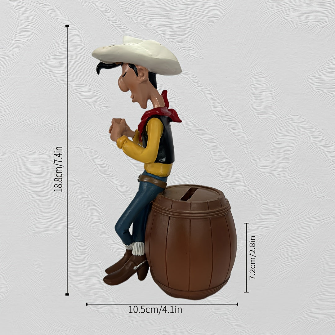 Tnessential Creative Cowboy Character Statue Ornament 3D Decor