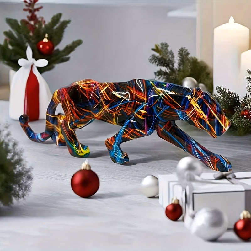 Tnessential Resin Leopard Print Statue Decoration 3D Decor