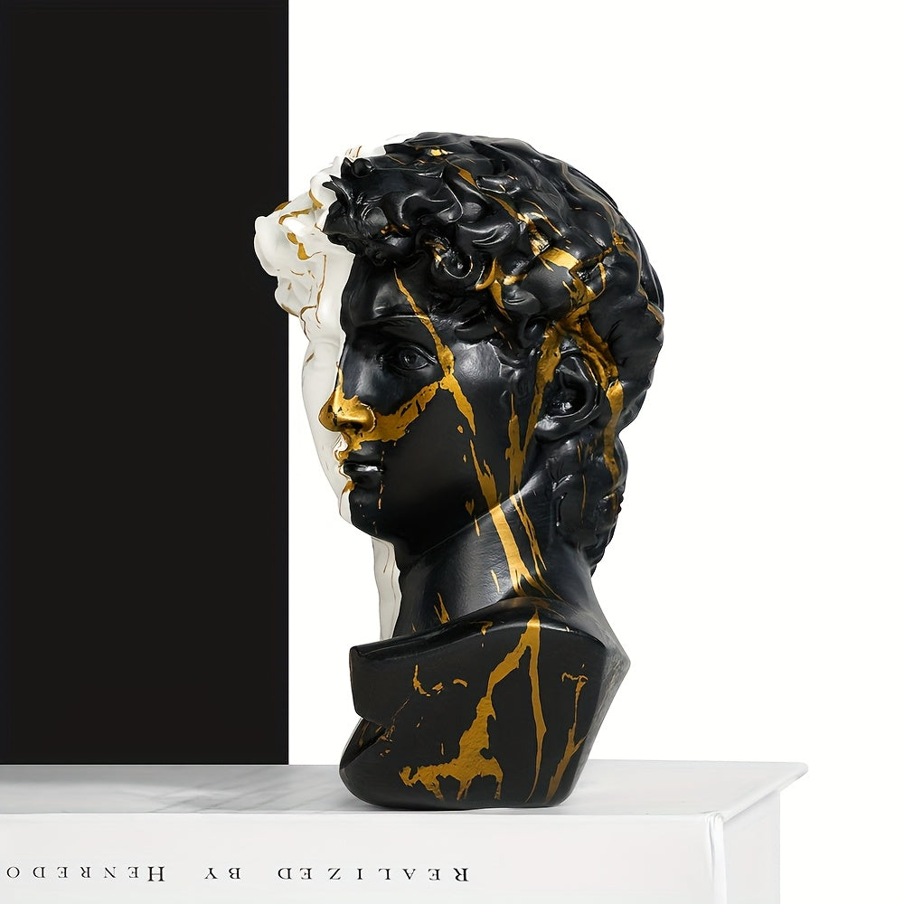 Tnessential Nordic David Figure Head Resin Sculpture 3D Decor