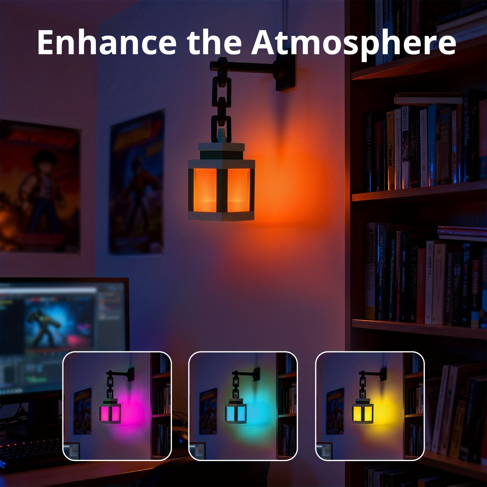 Tnessential Pixelated Lantern Night Light 3D Decor