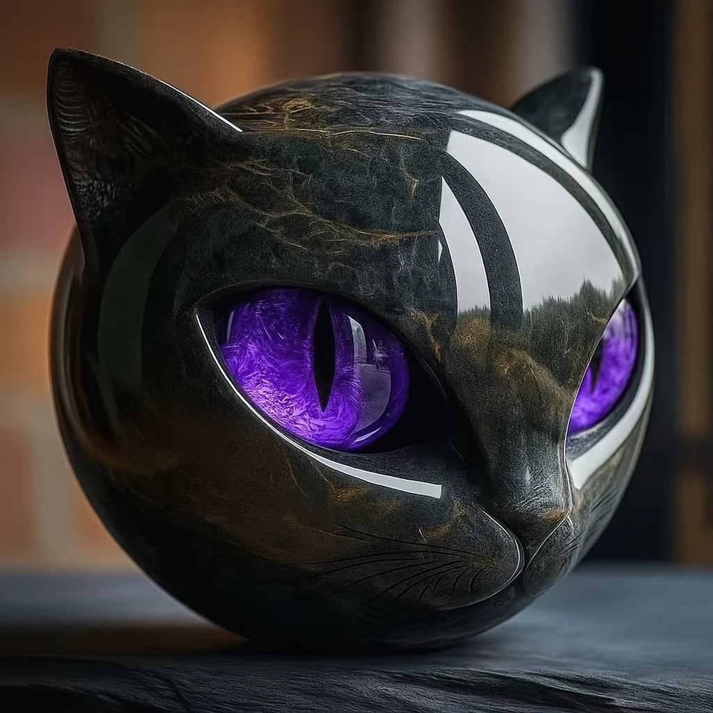 Tnessential Luxury Black Cat Resin 3D Decor