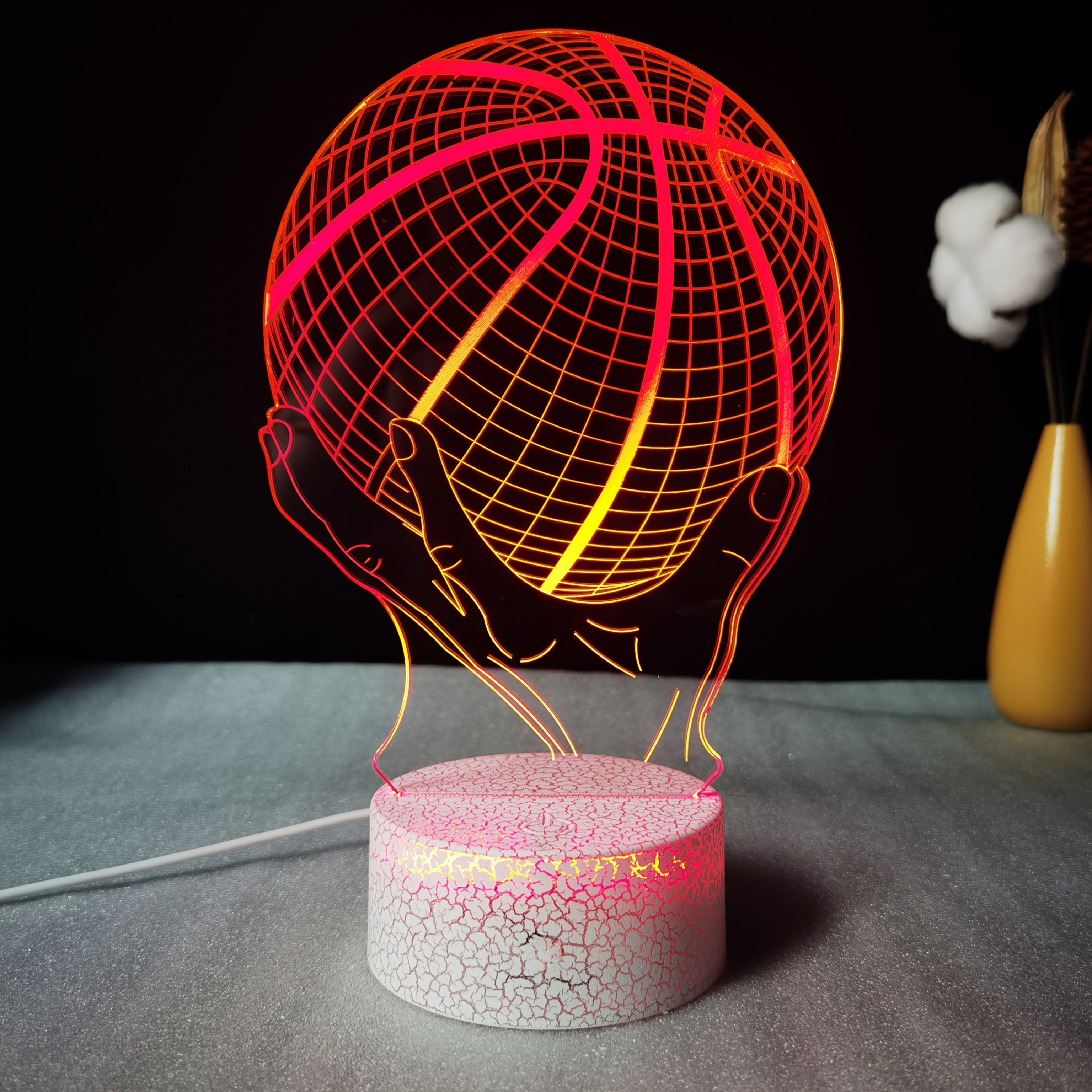 Tnessential Basketball 3D Table Lamp LED Creative Gift Visual Colorful 3D Decor