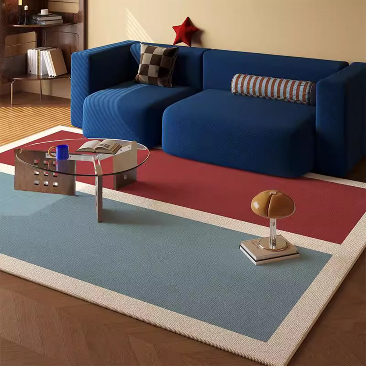 BLUE COLOR BLOCK 4 RUG view 2