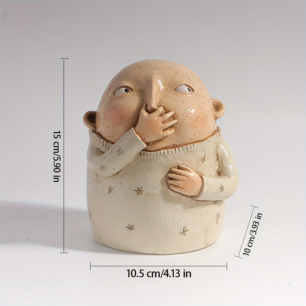 Tnessential Funny Pinching Nose Boy Statue 3D Decor