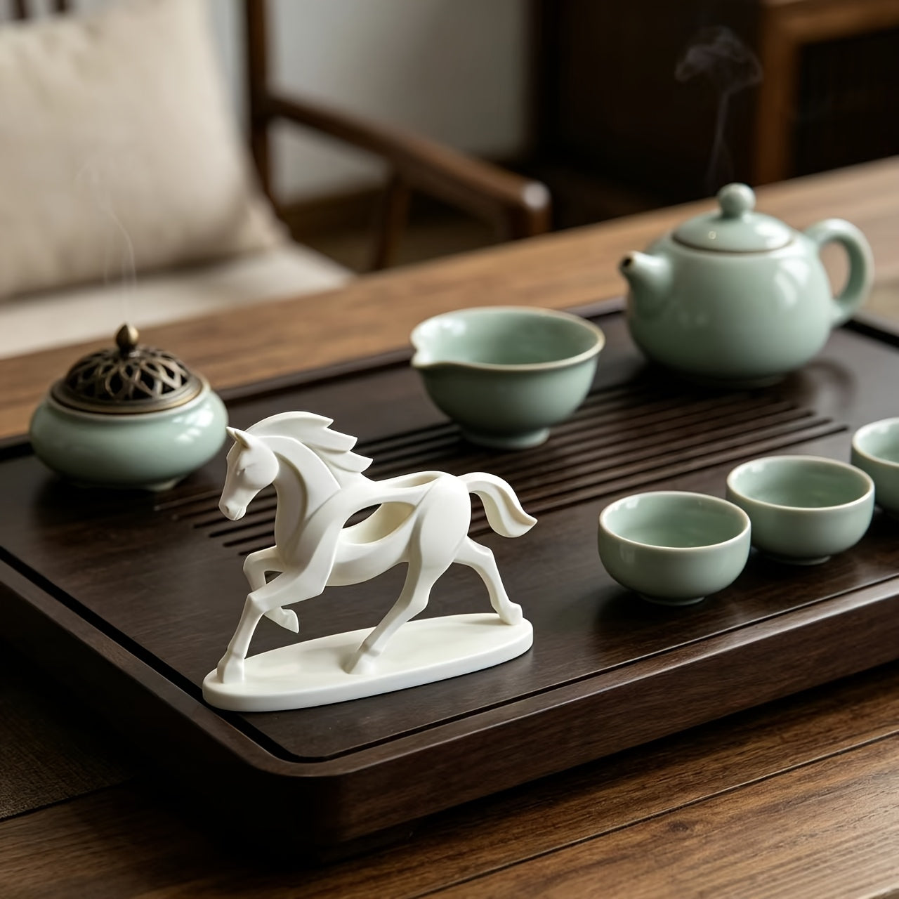 Tnessential Abstract Elegant Horse Sculpture 3D Decor