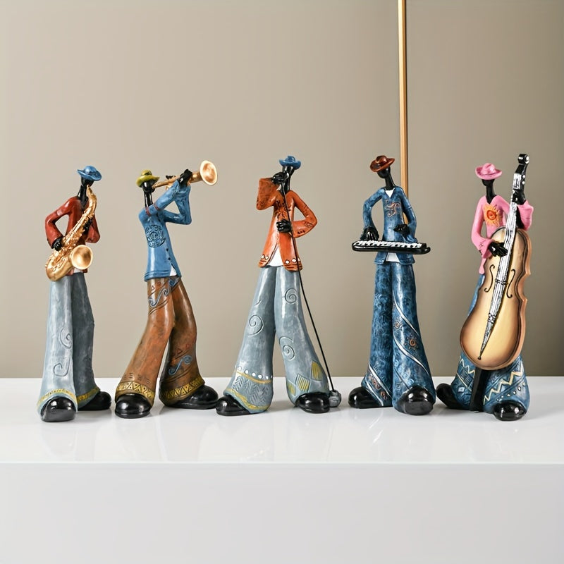 Tnessential Creative Retro Band Art Ornaments Music Figures Bookshelf 3D Decor