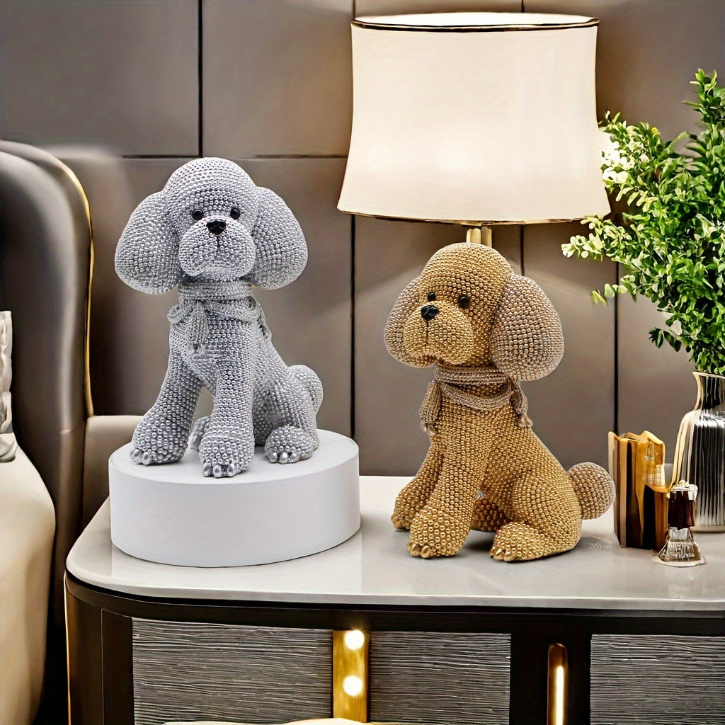 Tnessential Charming Teddy Dog Figurine 3D Decor